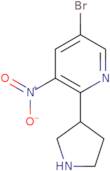 5-Bromo-3-nitro-2-(pyrrolidin-3-yl)pyridine