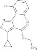 ethyl 5-cyclopropyl-3-(2,6-dichlorophenyl)-1,2-oxazole-4-carboxylate