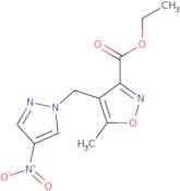 Ethyl 5-methyl-4-[(4-nitro-1H-pyrazol-1-yl)methyl]isoxazole-3-carboxylate