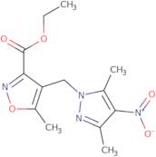 Ethyl 4-((3,5-dimethyl-4-nitro-1H-pyrazol-1-yl)methyl)-5-methylisoxazole-3-carboxylate