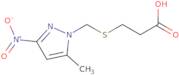 3-{[(5-Methyl-3-nitro-1H-pyrazol-1-yl)methyl]sulfanyl}propanoic acid