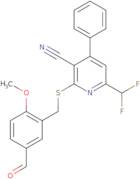 6-(Difluoromethyl)-2-{[(5-formyl-2-methoxyphenyl)methyl]sulfanyl}-4-phenylpyridine-3-carbonitrile