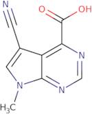 5-Cyano-7-methyl-7H-pyrrolo[2,3-d]pyrimidine-4-carboxylic acid