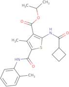 Isopropyl 2-[(cyclobutylcarbonyl)amino]-4-methyl-5-(2-toluidinocarbonyl)thiophene-3-carboxylate