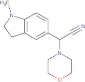 2-(1-Methyl-2,3-dihydro-1H-indol-5-yl)-2-(morpholin-4-yl)acetonitrile