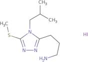 3-[4-(2-Methylpropyl)-5-(methylsulfanyl)-4H-1,2,4-triazol-3-yl]propan-1-amine hydroiodide