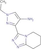 1-Ethyl-3-{5H,6H,7H,8H-[1,2,4]triazolo[4,3-a]pyridin-3-yl}-1H-pyrazol-4-amine