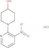 1-[3-Nitropyridin-2-yl]piperidine-4-olhydrochloride