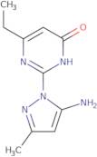 2-(5-Amino-3-methyl-1H-pyrazol-1-yl)-6-ethyl-3,4-dihydropyrimidin-4-one