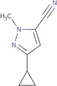 3-Cyclopropyl-1-methyl-1H-pyrazole-5-carbonitrile