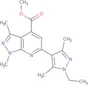 Methyl 6-(1-ethyl-3,5-dimethyl-1H-pyrazol-4-yl)-1,3-dimethyl-1H-pyrazolo[3,4-b]pyridine-4-carbox...