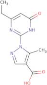 1-(4-Ethyl-6-oxo-1,6-dihydropyrimidin-2-yl)-5-methyl-1H-pyrazole-4-carboxylic acid