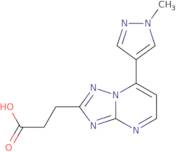 3-[7-(1-Methyl-1H-pyrazol-4-yl)-[1,2,4]triazolo[1,5-a]pyrimidin-2-yl]propanoic acid