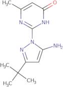 2-(5-Amino-3-tert-butyl-1H-pyrazol-1-yl)-6-methylpyrimidin-4(3H)-one