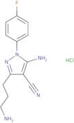 5-Amino-3-(3-aminopropyl)-1-(4-fluorophenyl)-1H-pyrazole-4-carbonitrile hydrochloride