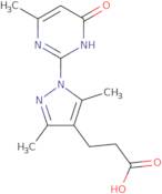 3-[3,5-Dimethyl-1-(4-methyl-6-oxo-1,6-dihydropyrimidin-2-yl)-1H-pyrazol-4-yl]propanoic acid