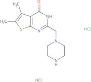 5,6-Dimethyl-2-(piperazin-1-ylmethyl)-3H,4H-thieno[2,3-d]pyrimidin-4-one dihydrochloride