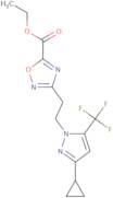 Ethyl 3-{2-[3-cyclopropyl-5-(trifluoromethyl)-1H-pyrazol-1-yl]ethyl}-1,2,4-oxadiazole-5-carboxylate