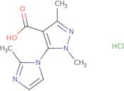 1,3-Dimethyl-5-(2-methyl-1H-imidazol-1-yl)-1H-pyrazole-4-carboxylic acid hydrochloride