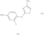 3-Fluoro-4-[(4-methyl-1,3-thiazol-2-yl)oxy]aniline dihydrochloride