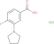 4-Fluoro-3-(pyrrolidin-1-yl)benzoic acid hydrochloride