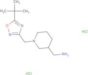 {1-[(5-tert-Butyl-1,2,4-oxadiazol-3-yl)methyl]piperidin-3-yl}methanamine dihydrochloride