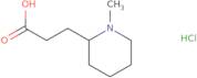 3-(1-Methylpiperidin-2-yl)propanoic acid hydrochloride