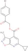 2-(4-Bromophenyl)-2-oxoethyl 6-cyclopropyl-3-methyl-[1,2]oxazolo[5,4-b]pyridine-4-carboxylate