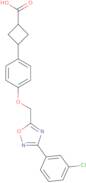 3-(4-{[3-(3-Chlorophenyl)-1,2,4-oxadiazol-5-yl]methoxy}phenyl)cyclobutane-1-carboxylic acid