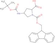 (2R,4S)-4-{[(tert-butoxy)carbonyl]amino}-1-{[(9H-fluoren-9-yl)methoxy]carbonyl}pyrrolidine-2-carboxylic acid