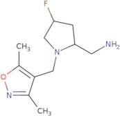 {[4-Fluoro-1-[(1-methyl-1H-pyrazol-5-yl)methyl]pyrrolidin-2-yl]methyl}(methyl)amine