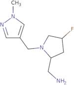 [4-Fluoro-1-[(1-methyl-1H-pyrazol-4-yl)methyl]pyrrolidin-2-yl]methanamine