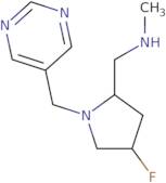 {[(2S,4S)-4-Fluoro-1-(pyrimidin-5-ylmethyl)pyrrolidin-2-yl]methyl}(methyl)amine