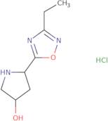 (3S,5R)-5-(3-Ethyl-1,2,4-oxadiazol-5-yl)pyrrolidin-3-ol hydrochloride