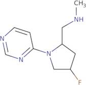 {[(2S,4S)-4-Fluoro-1-(pyrimidin-4-yl)pyrrolidin-2-yl]methyl}(methyl)amine