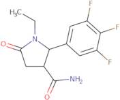 1-Ethyl-5-oxo-2-(3,4,5-trifluorophenyl)pyrrolidine-3-carboxamide