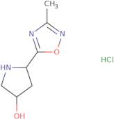 (3S,5R)-5-(3-Methyl-1,2,4-oxadiazol-5-yl)pyrrolidin-3-ol hydrochloride