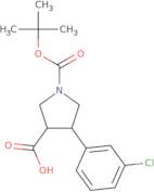 (3R,4S)-1-(tert-Butoxycarbonyl)-4-(3-chlorophenyl)pyrrolidine-3-carboxylic acid