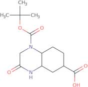 1-[(tert-Butoxy)carbonyl]-3-oxo-decahydroquinoxaline-6-carboxylic acid