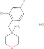 4-[(2-Chloro-4-fluorophenyl)methyl]oxan-4-amine hydrochloride