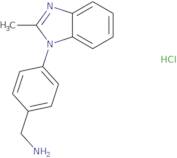[4-(2-Methyl-1H-1,3-benzodiazol-1-yl)phenyl]methanamine hydrochloride