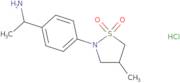 2-[4-(1-Aminoethyl)phenyl]-4-methyl-1λ⁶,2-thiazolidine-1,1-dione hydrochloride