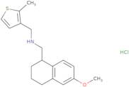 [(6-Methoxy-1,2,3,4-tetrahydronaphthalen-1-yl)methyl][(2-methylthiophen-3-yl)methyl]amine hydrochloride