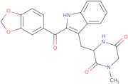 (3R)-3-[[2-(1,3-Benzodioxol-5-ylcarbonyl)-1H-indol-3-yl]methyl]-1-methyl-2,5-piperazinedione