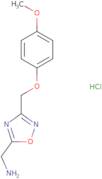 ((3-[(4-Methoxyphenoxy)methyl]-1,2,4-oxadiazol-5-yl)methyl)amine hydrochloride