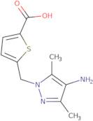 5-[(4-Amino-3,5-dimethyl-1H-pyrazol-1-yl)methyl]thiophene-2-carboxylic acid