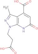 1-(2-Carboxyethyl)-3-methyl-6-oxo-1H,6H,7H-pyrazolo[3,4-b]pyridine-4-carboxylic acid