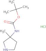 tert-butyl N-(3-methylpyrrolidin-3-yl)carbamate hydrochloride