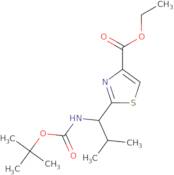 2-[(1S)-1-[[(1,1-Dimethylethoxy)carbonyl]amino]-2-methylpropyl]-4-thiazolecarboxylicacid ethyl est…