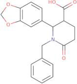 2-(1,3-Benzodioxol-5-yl)-1-benzyl-6-oxopiperidine-3-carboxylic acid